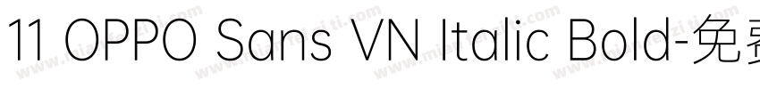 11 OPPO Sans VN Italic Bold字体转换